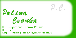 polina csonka business card